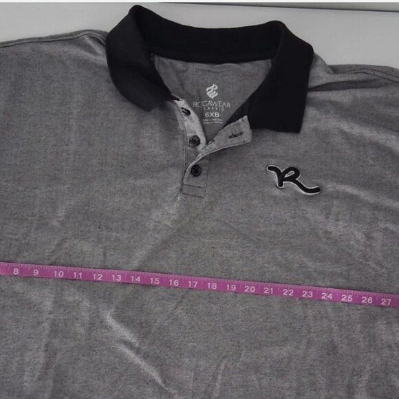 Rocawear Polo Shirt Mens 6XB Big & Tall Gray Short Sleeve Embroidered Logo - Picture 9 of 10